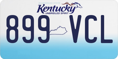 KY license plate 899VCL