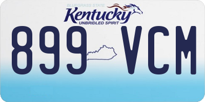 KY license plate 899VCM