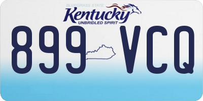 KY license plate 899VCQ