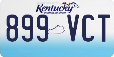 KY license plate 899VCT