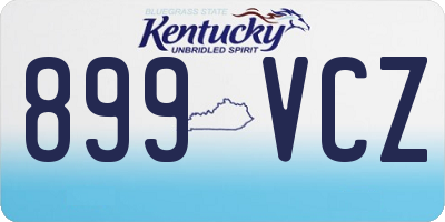 KY license plate 899VCZ