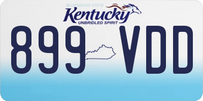 KY license plate 899VDD