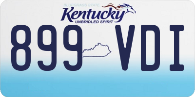 KY license plate 899VDI