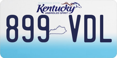 KY license plate 899VDL
