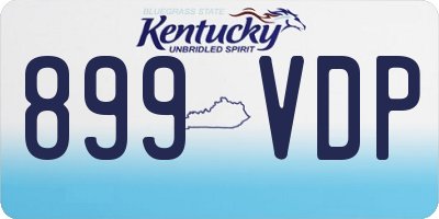 KY license plate 899VDP