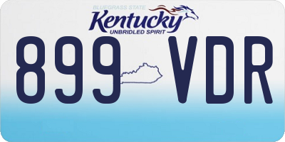 KY license plate 899VDR