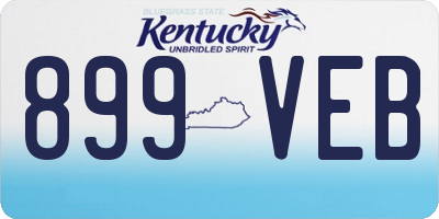 KY license plate 899VEB