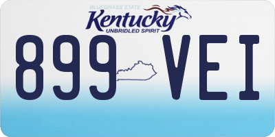 KY license plate 899VEI