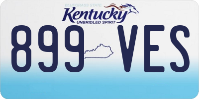 KY license plate 899VES