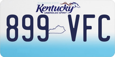 KY license plate 899VFC