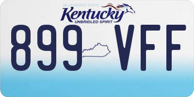 KY license plate 899VFF