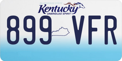 KY license plate 899VFR