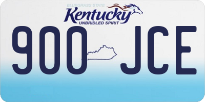 KY license plate 900JCE