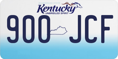 KY license plate 900JCF