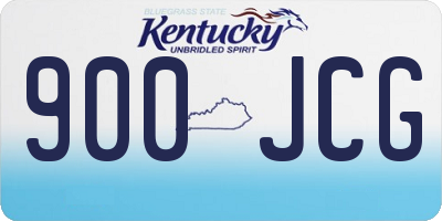 KY license plate 900JCG