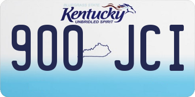 KY license plate 900JCI