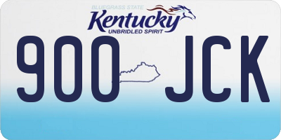 KY license plate 900JCK