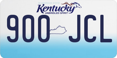 KY license plate 900JCL