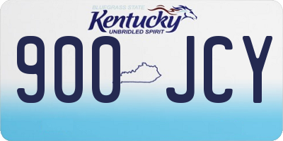 KY license plate 900JCY