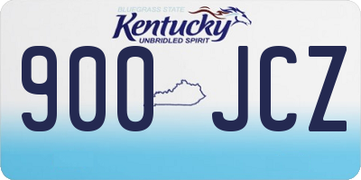 KY license plate 900JCZ