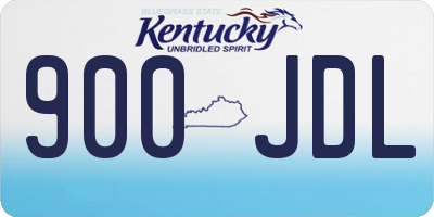 KY license plate 900JDL