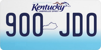 KY license plate 900JDO