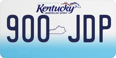 KY license plate 900JDP