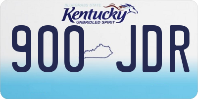 KY license plate 900JDR