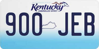 KY license plate 900JEB