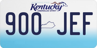 KY license plate 900JEF
