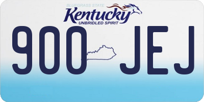 KY license plate 900JEJ