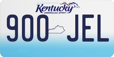KY license plate 900JEL