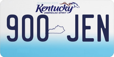 KY license plate 900JEN