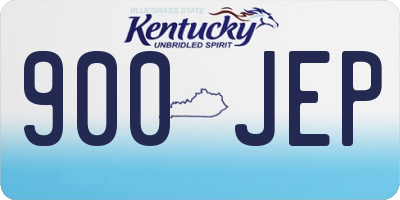 KY license plate 900JEP