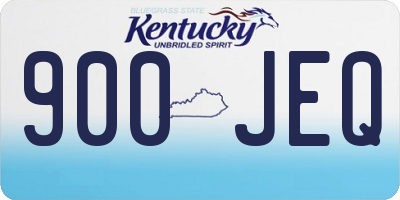 KY license plate 900JEQ