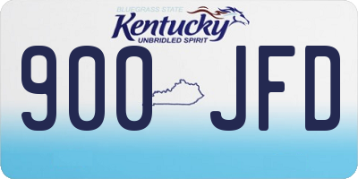 KY license plate 900JFD
