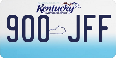 KY license plate 900JFF