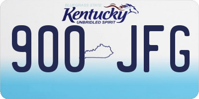 KY license plate 900JFG