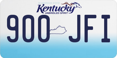 KY license plate 900JFI