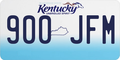 KY license plate 900JFM