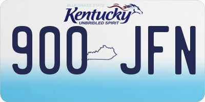 KY license plate 900JFN