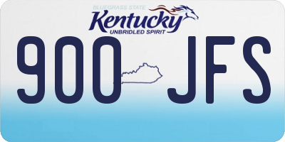 KY license plate 900JFS