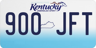 KY license plate 900JFT
