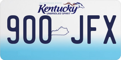 KY license plate 900JFX