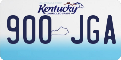 KY license plate 900JGA