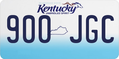 KY license plate 900JGC