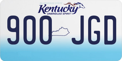 KY license plate 900JGD