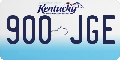 KY license plate 900JGE