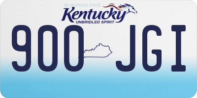 KY license plate 900JGI