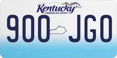 KY license plate 900JGO